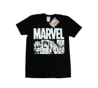 Marvel Mens Comics Action Tiles T-Shirt BI37660