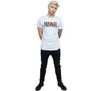 Marvel Men's Comics Infill Logo T-Shirt in Grey | Size: Small Marvel Grey S