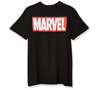 Marvel Men's Comics Simple Classic Logo T-Shirt, Black, Large