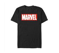 Marvel Men's Comics Simple Classic Logo T-Shirt, Black, S