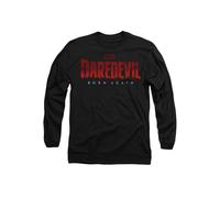 Marvel Men's Daredevil Born Again Logo Long Sleeve T-Shirt, Black | Size: 2XL Marvel Black 2XL