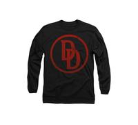 Marvel Men's Daredevil Born Again Symbol Long Sleeve T-Shirt, Black | Size: 2XL Marvel Black 2XL