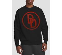 Marvel Men's Daredevil Born Again Symbol Sweatshirt, Black | Size: 2XL Marvel Black 2XL
