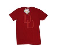 Marvel Mens Daredevil DD Logo T-Shirt (Cardinal) - Dark Red Cotton - Size 3XL