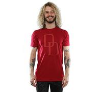 (XXL, Cardinal) Marvel Mens Daredevil DD Logo T-Shirt