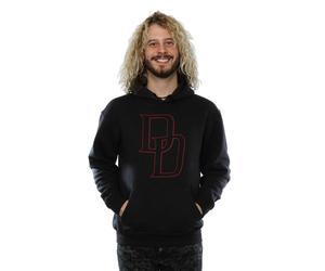 Marvel Men's Daredevil Logo Outline Hoodie in Black | Size: Medium Marvel Black M
