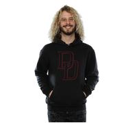Marvel Men's Daredevil Logo Outline Hoodie in Black | Size: XL Marvel Black XL