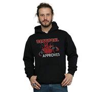Marvel Men's Deadpool Approves Hoodie Black XXXXX-Large