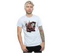 Marvel Men's Deadpool Breaktime Tacos T-Shirt in Grey | Size: Large Marvel Grey L