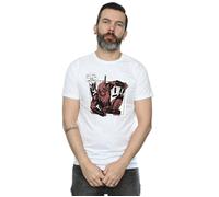Marvel Men's Deadpool Breaktime Tacos T-Shirt in White | Size: XL Marvel White XL