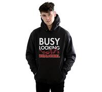 Marvel Men's Deadpool Busy Looking Deadcool Hoodie Black X-Large