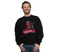 Marvel Men's Deadpool Chimichanga Finger Sweatshirt Black Small