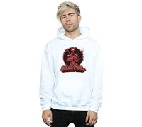 Marvel Men's Deadpool Crossed Arms Logo Hoodie White Small