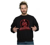 Marvel Men's Deadpool Crossed Arms Logo Sweatshirt in Black | Size: 3XL Marvel Black 3XL