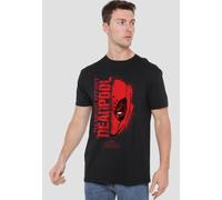 Marvel Men's DEADPOOL GRAFFITI PORTRAIT T-Shirt, Black | Size: Large Marvel Black L
