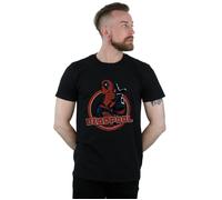 Marvel Men's Deadpool Gun Finger T-Shirt in Black | Size: 3XL Marvel Black 3XL