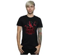 Marvel Men's Deadpool I´m No Hero T-Shirt in Black | Size: XL Marvel Black XL