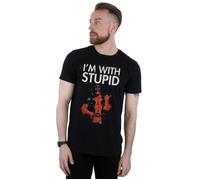 Marvel Men's Deadpool I´m With Stupid T-Shirt in Black | Size: 2XL Marvel Black 2XL