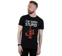 (3XL, Black) Marvel Mens Deadpool I'm With Stupid T-Shirt