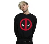 Marvel Men's Deadpool Large Clean Logo Sweatshirt Black X-Large