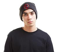 Marvel Men's Deadpool Logo Beanie, Grey