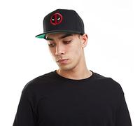 Marvel Men's Deadpool Logo Snapback Flat Cap, Black (BLACK BLK), One Size UK