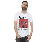 Marvel Men's Deadpool No One Cares T-Shirt in White | Size: 2XL Marvel White 2XL