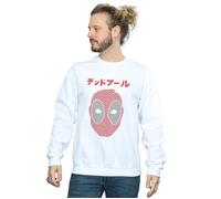 Marvel Men's Deadpool Seigaiha Head Sweatshirt in White | Size: 2XL Marvel White 2XL