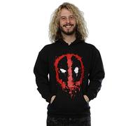 Marvel Men's Deadpool Splat Face Hoodie Small Black