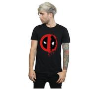 Marvel Men's Deadpool Split Splat Logo T-Shirt in Black | Size: XL Marvel Black XL