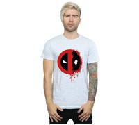 Marvel Men's Deadpool Split Splat Logo T-Shirt in Grey | Size: 2XL Marvel Grey 2XL