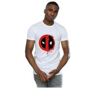 Marvel Men's Deadpool Split Splat Logo T-Shirt in White | Size: XL Marvel White XL