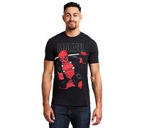 Marvel Men's Deadpool Sword T-Shirt, Black, Small