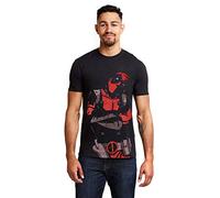 Marvel Men's Deadpool Talking T Shirt, Black, S UK