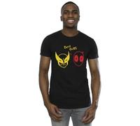 Marvel Men's Deadpool & Wolverine Best Bubs Yellow T-Shirt Black XXXX-Large
