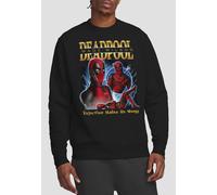 Marvel Men's DEADPOOL & WOLVERINE HUNGY WADE DEADPOOL BOOTLEG Sweatshirt, Black | Size: Medium Marvel Black M
