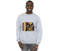 Marvel Men's Deadpool & Wolverine Pose Sweatshirt Sport Grey X-Large