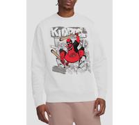 Marvel Men's DEADPOOL & WOLVERINE SKETCHBOOK KIDPOOL ATTACKS Sweatshirt, White | Size: Small Marvel White S