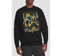Marvel Men's DEADPOOL & WOLVERINE SNIKT LOGAN WOLVERINE BOOTLEG Sweatshirt, Black | Size: Medium Marvel Black M