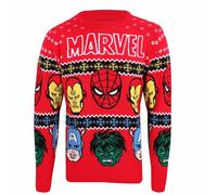 Marvel Men's Faces Knitted Sweatshirt | Size: Medium Marvel Multicolor M