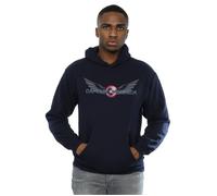 Marvel Men's Falcon & The Winter Soldier Captain America Logo Hoodie in Navy | Size: 4XL Marvel Navy 4XL