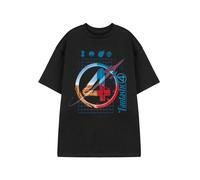 Marvel Men's Fantastic Four Grid Adult Black T-Shirt | Size: 2XL Marvel Black 2XL