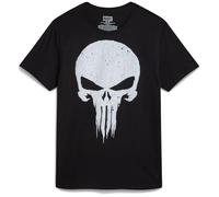 Marvel Mens Graphic T-Shirts - Avengers Spiderman Captain America Short Sleeve Crewneck Graphic Tee Shirt for Men (S-XL), The Punisher Black, Medium