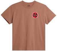 Marvel Mens Graphic T-Shirts - Avengers Spiderman Captain America Short Sleeve Crewneck Graphic Tee Shirt for Men (S-XL), Deadpool Downtown Brown, Medium