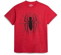 Marvel Mens Graphic T-Shirts - Avengers Spiderman Captain America Short Sleeve Crewneck Graphic Tee Shirt for Men (S-XL), Red Spider Web, Medium