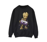 Marvel Mens Guardians Of The Galaxy Groot Cosmic Tape Sweatshirt BI25957