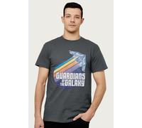 Marvel Men's Guardians Of The Galaxy Ship Colour Streaks T-Shirt in Dark Grey | Size: Medium Marvel Dark Grey M