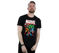 Marvel Men's Hero Group T-Shirt Black XX-Large