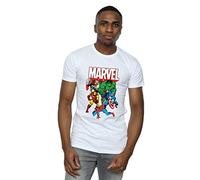 Marvel Men's Hero Group T-Shirt White XX-Large