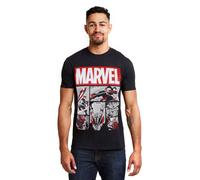 Marvel Men's Heroes Comics Cotton T-Shirt in Black | Size: Small Marvel Black S